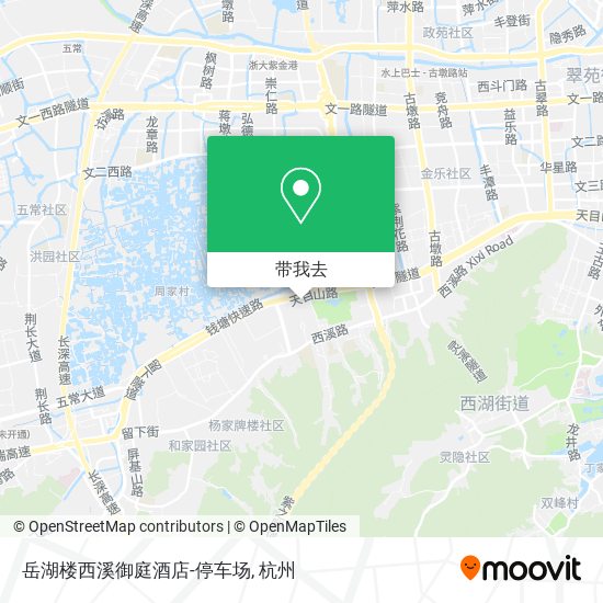 岳湖楼西溪御庭酒店-停车场地图