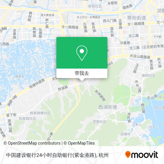 中国建设银行24小时自助银行(紫金港路)地图