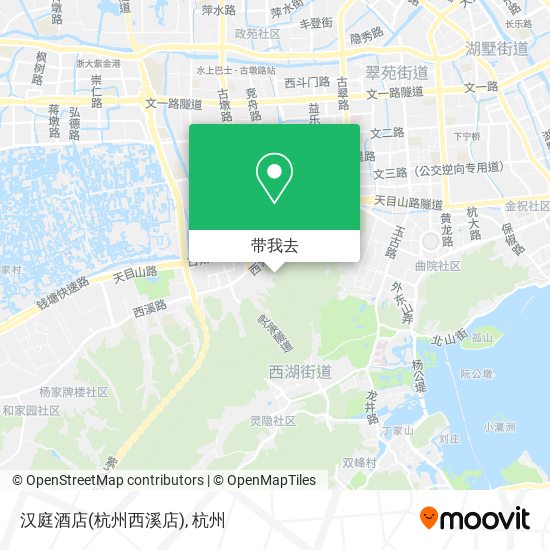 汉庭酒店(杭州西溪店)地图