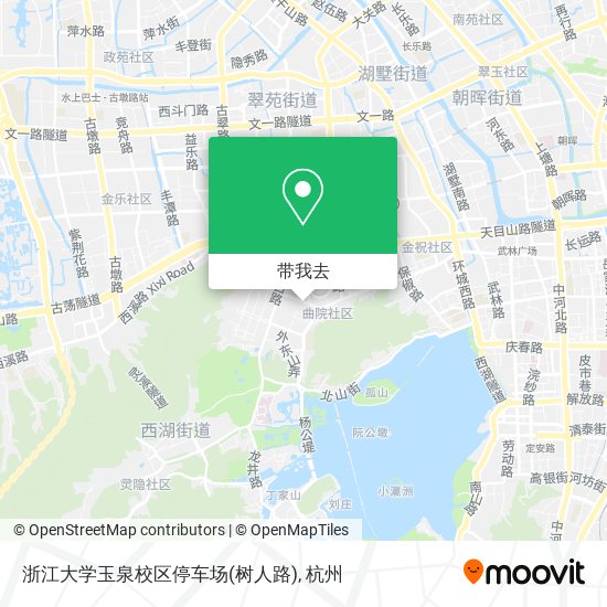浙江大学玉泉校区停车场(树人路)地图