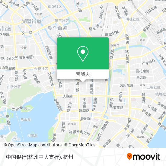 中国银行(杭州中大支行)地图
