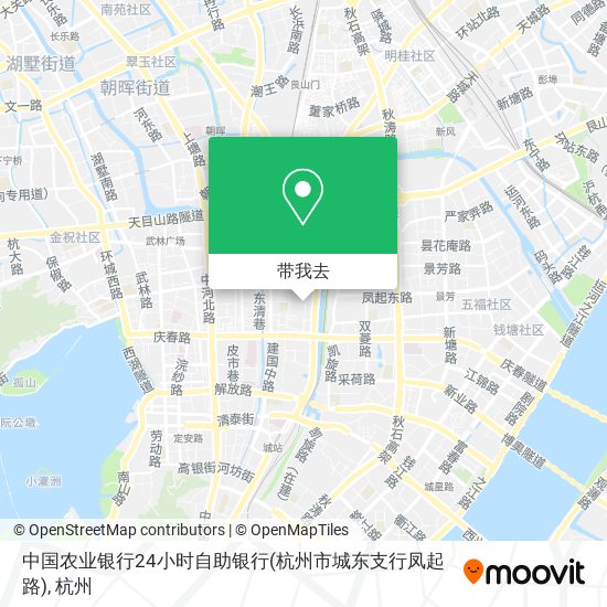 中国农业银行24小时自助银行(杭州市城东支行凤起路)地图