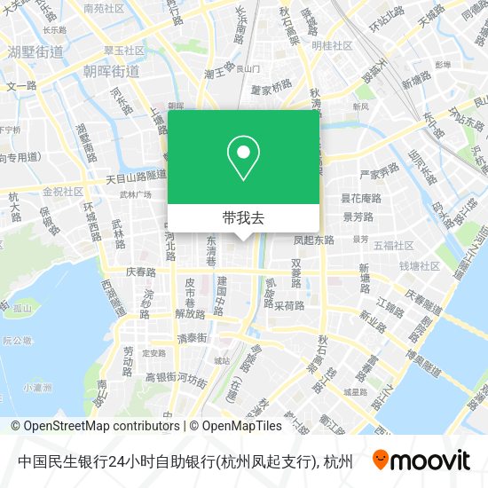 中国民生银行24小时自助银行(杭州凤起支行)地图