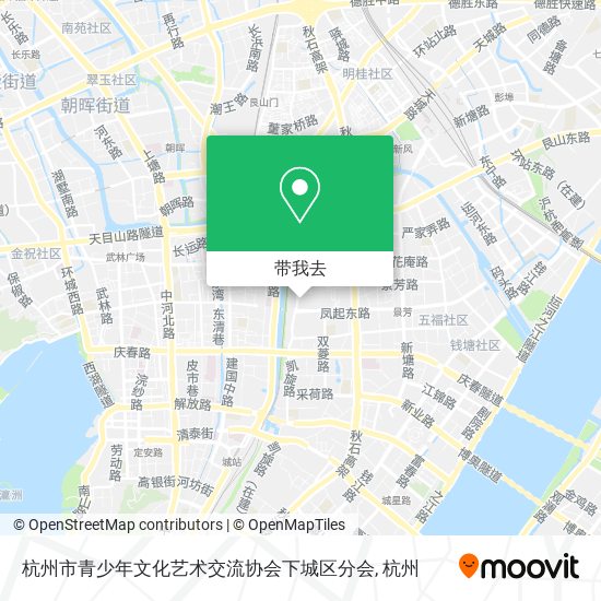 杭州市青少年文化艺术交流协会下城区分会地图