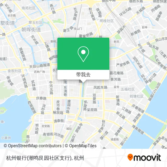 杭州银行(潮鸣艮园社区支行)地图