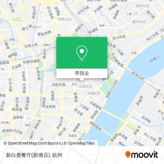 新白鹿餐厅(新塘店)地图