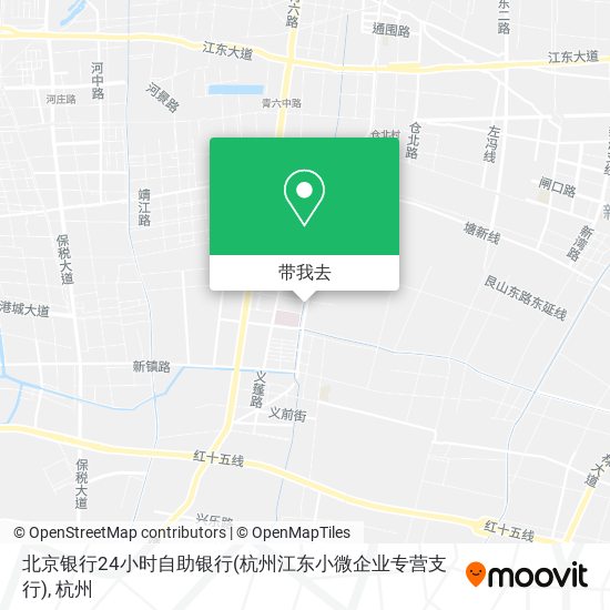 北京银行24小时自助银行(杭州江东小微企业专营支行)地图