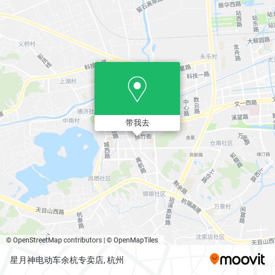 星月神电动车余杭专卖店地图