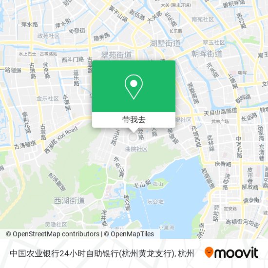 中国农业银行24小时自助银行(杭州黄龙支行)地图