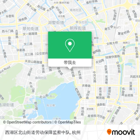西湖区北山街道劳动保障监察中队地图