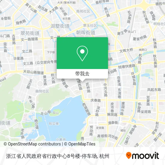 浙江省人民政府省行政中心8号楼-停车场地图