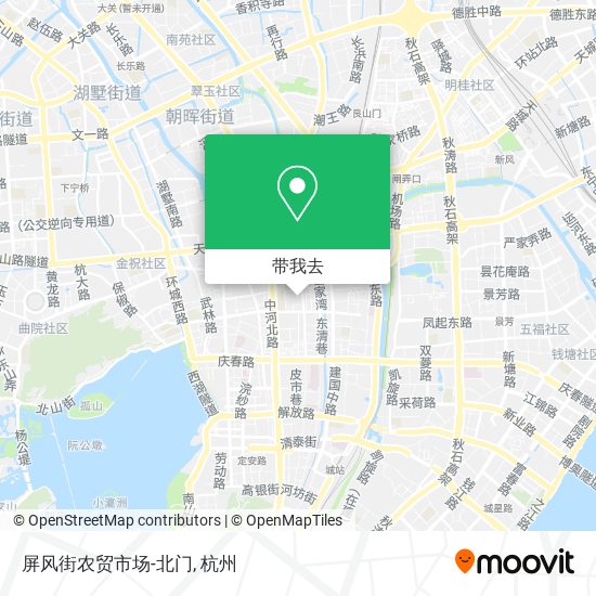 屏风街农贸市场-北门地图