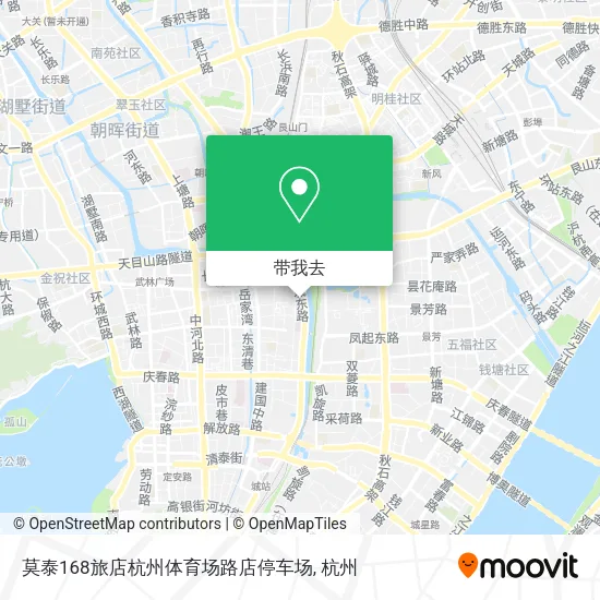 莫泰168旅店杭州体育场路店停车场地图
