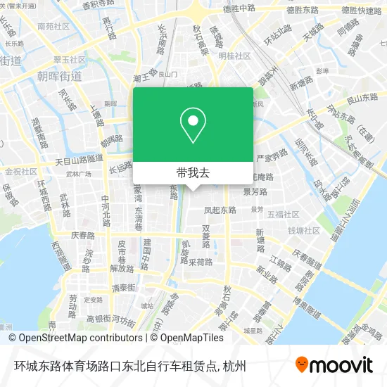 环城东路体育场路口东北自行车租赁点地图