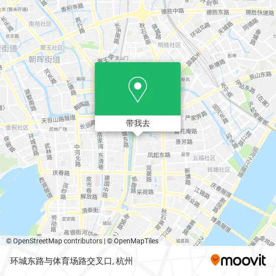 环城东路与体育场路交叉口地图