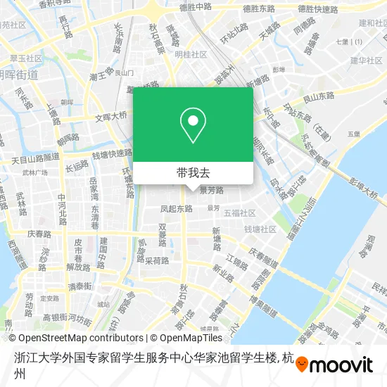 浙江大学外国专家留学生服务中心华家池留学生楼地图