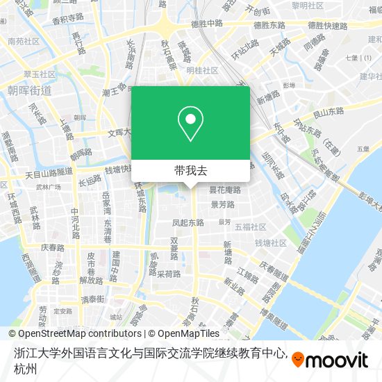 浙江大学外国语言文化与国际交流学院继续教育中心地图