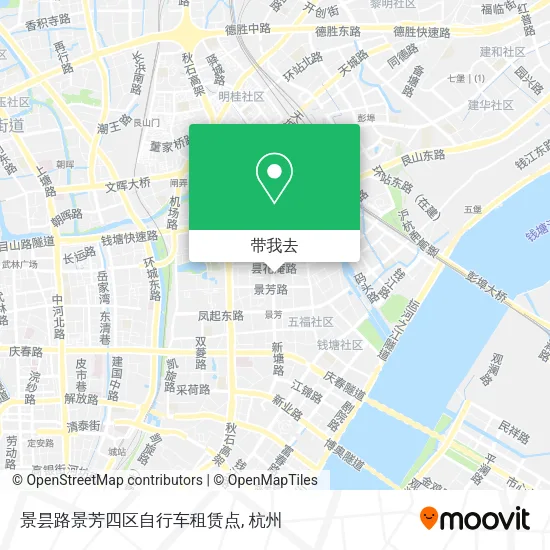 景昙路景芳四区自行车租赁点地图