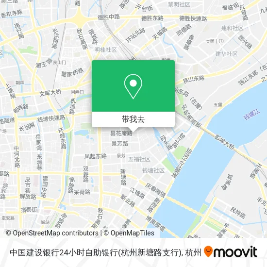 中国建设银行24小时自助银行(杭州新塘路支行)地图