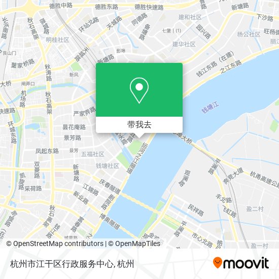 杭州市江干区行政服务中心地图