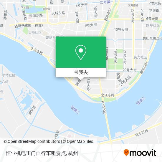 恒业机电正门自行车租赁点地图