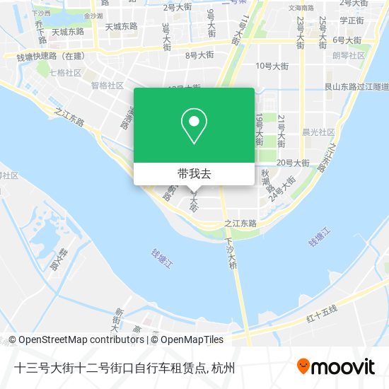 十三号大街十二号街口自行车租赁点地图