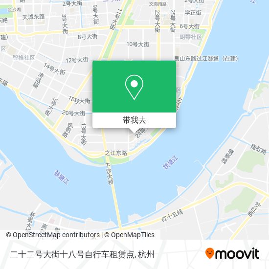 二十二号大街十八号自行车租赁点地图