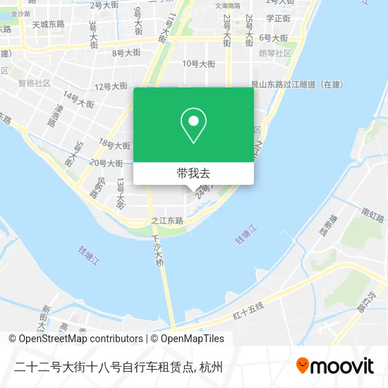 二十二号大街十八号自行车租赁点地图
