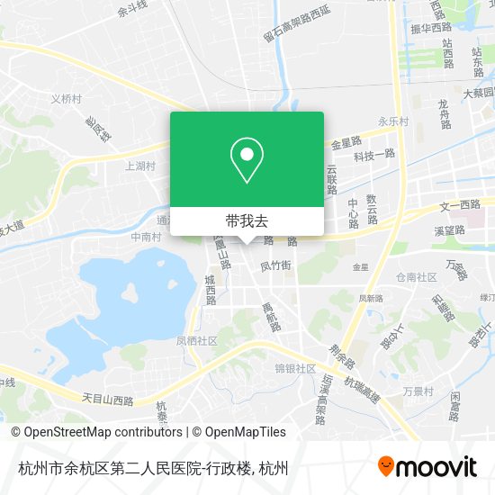 杭州市余杭区第二人民医院-行政楼地图