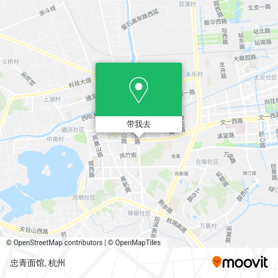 忠青面馆地图