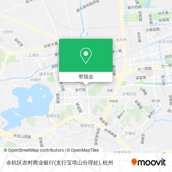 余杭区农村商业银行(支行宝塔山分理处)地图