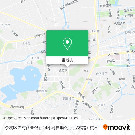 余杭区农村商业银行24小时自助银行(宝林路)地图