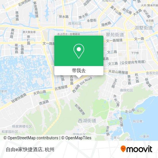 自由e家快捷酒店地图