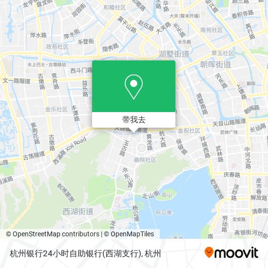 杭州银行24小时自助银行(西湖支行)地图