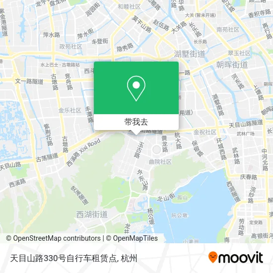 天目山路330号自行车租赁点地图