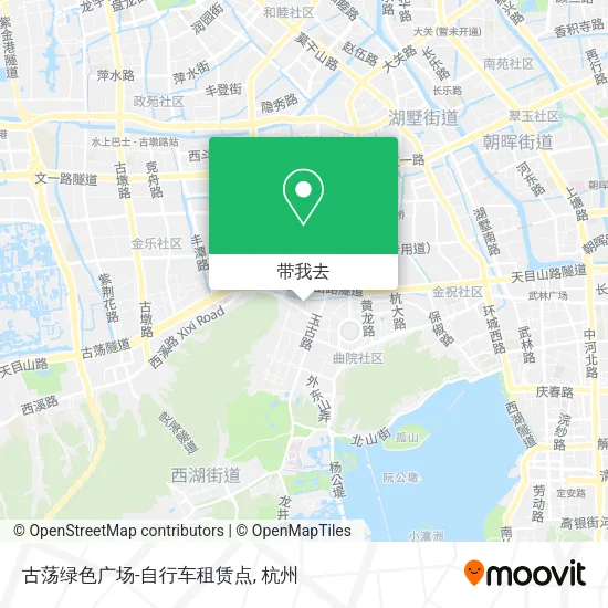 古荡绿色广场-自行车租赁点地图