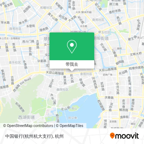 中国银行(杭州杭大支行)地图