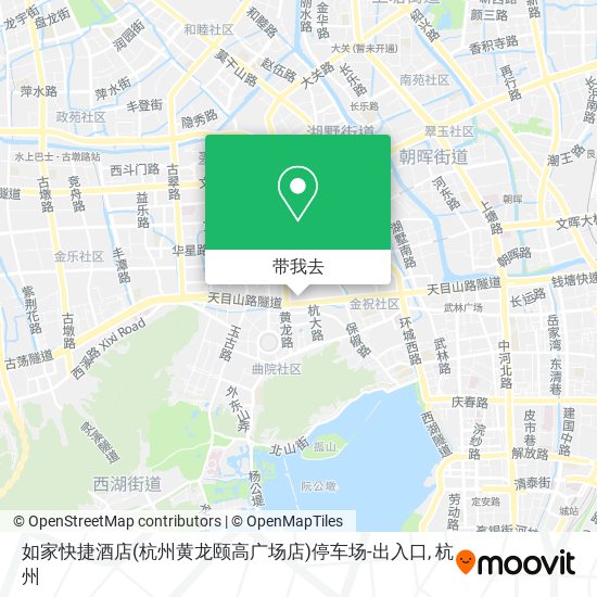如家快捷酒店(杭州黄龙颐高广场店)停车场-出入口地图