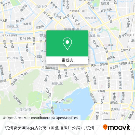 杭州香安国际酒店公寓（原蓝迪酒店公寓）地图