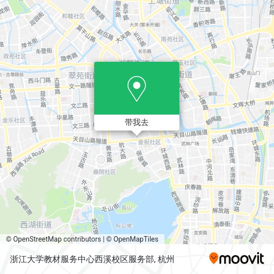 浙江大学教材服务中心西溪校区服务部地图