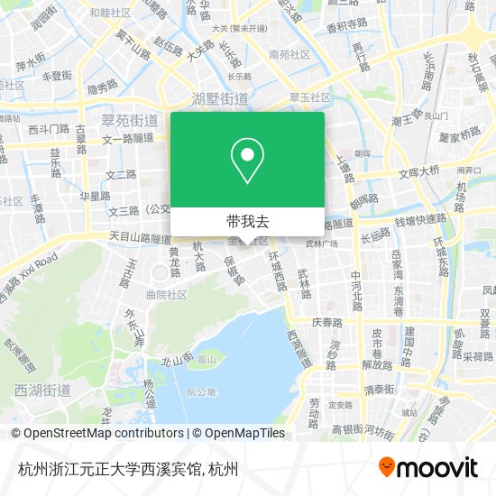 杭州浙江元正大学西溪宾馆地图