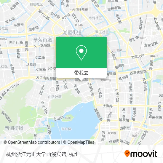 杭州浙江元正大学西溪宾馆地图