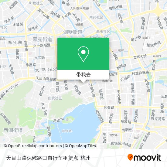 天目山路保俶路口自行车租赁点地图
