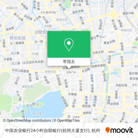 中国农业银行24小时自助银行(杭州大厦支行)地图