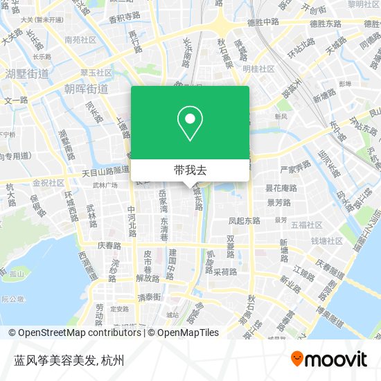 蓝风筝美容美发地图
