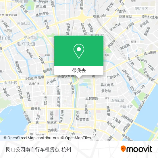 艮山公园南自行车租赁点地图