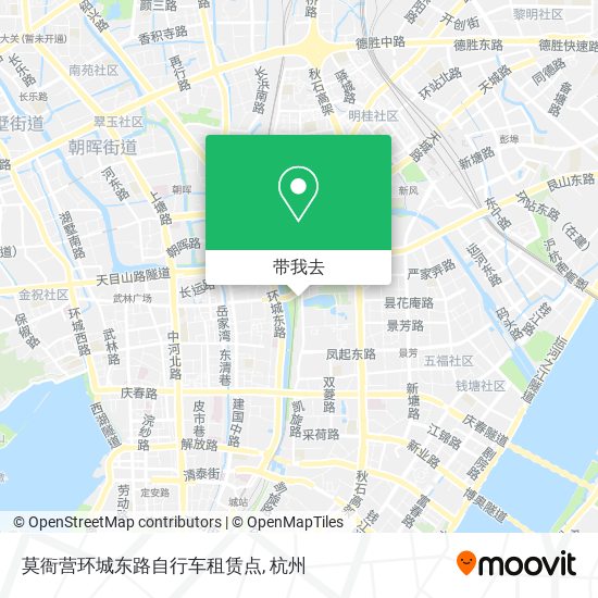 莫衙营环城东路自行车租赁点地图