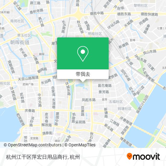 杭州江干区萍宏日用品商行地图