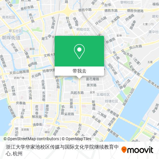 浙江大学华家池校区传媒与国际文化学院继续教育中心地图