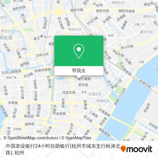 中国农业银行24小时自助银行(杭州市城东支行秋涛北路)地图